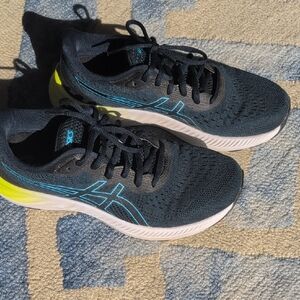ASICS Navy/Yellow Running Shoe M8/W9.5